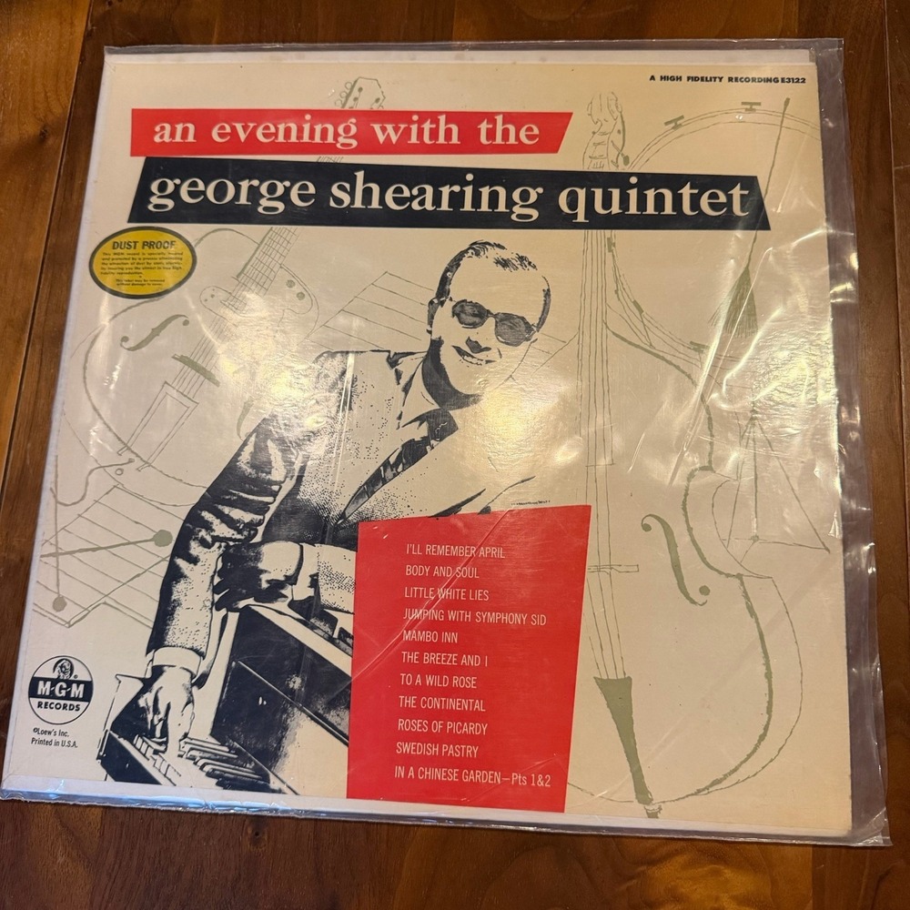 Piano Jazz GEORGE SHEARING Evening With MGM E3122 12" LP 33rpm